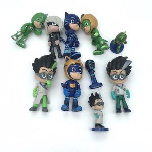 PJ Mask 10 Figure Lot Romeo Night Ninja Gecko‎ Catboy Just Play Pretend Toys